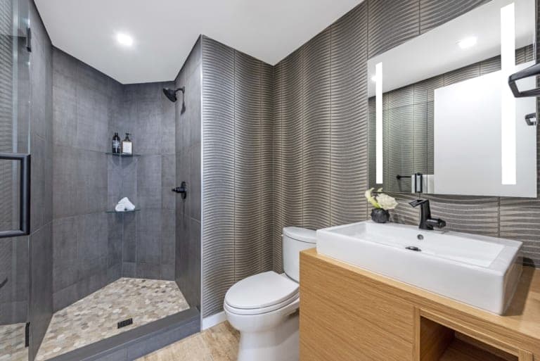 Shower Room Grey Tile