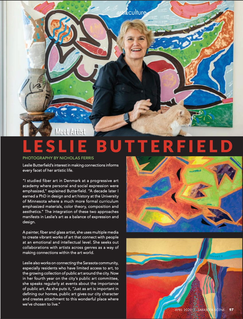 Sarasota Scean Magazine Leslie Butterfield Artical