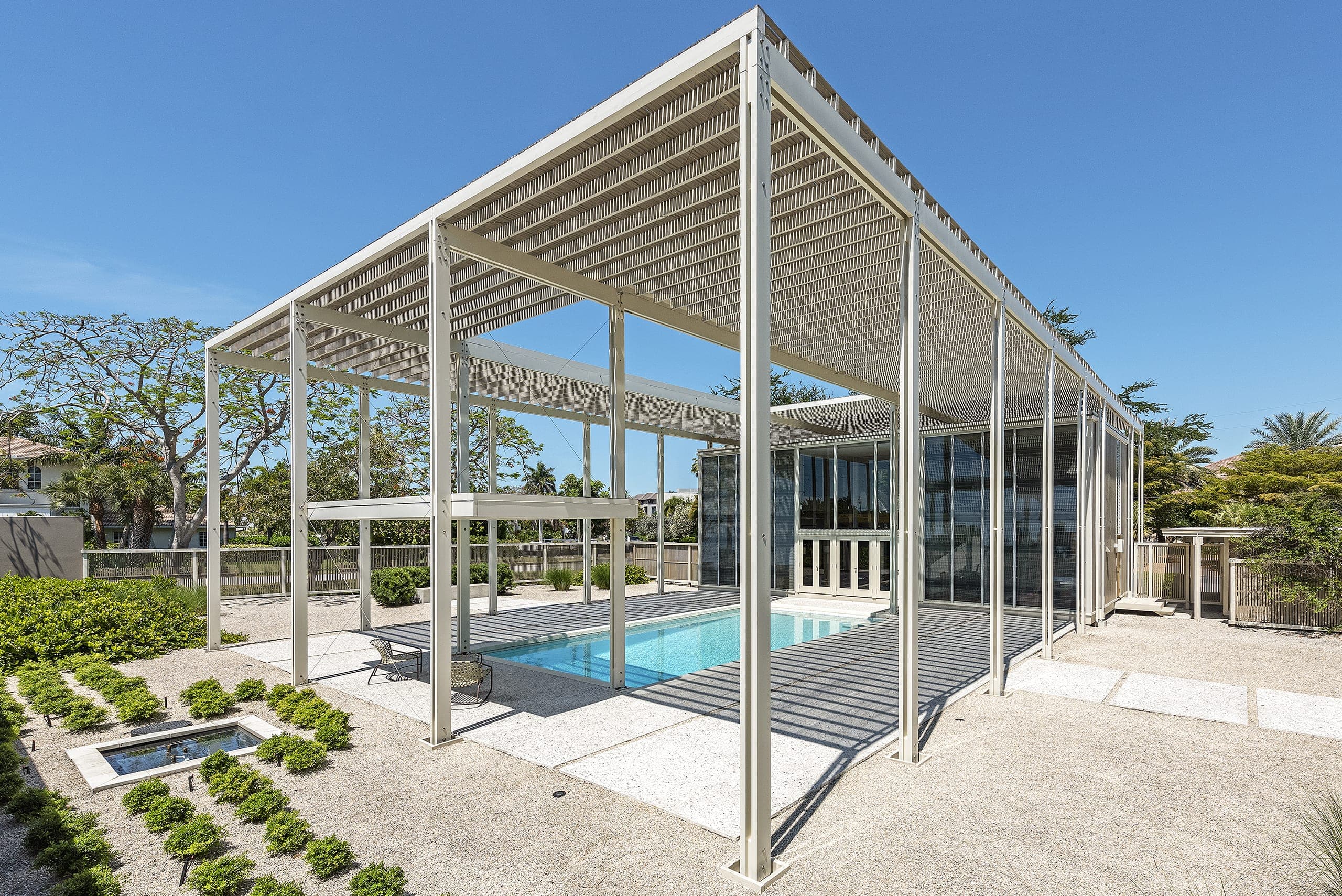 Umbrella House Paul Rudolph Sarasota Lido Key Rear View Angle